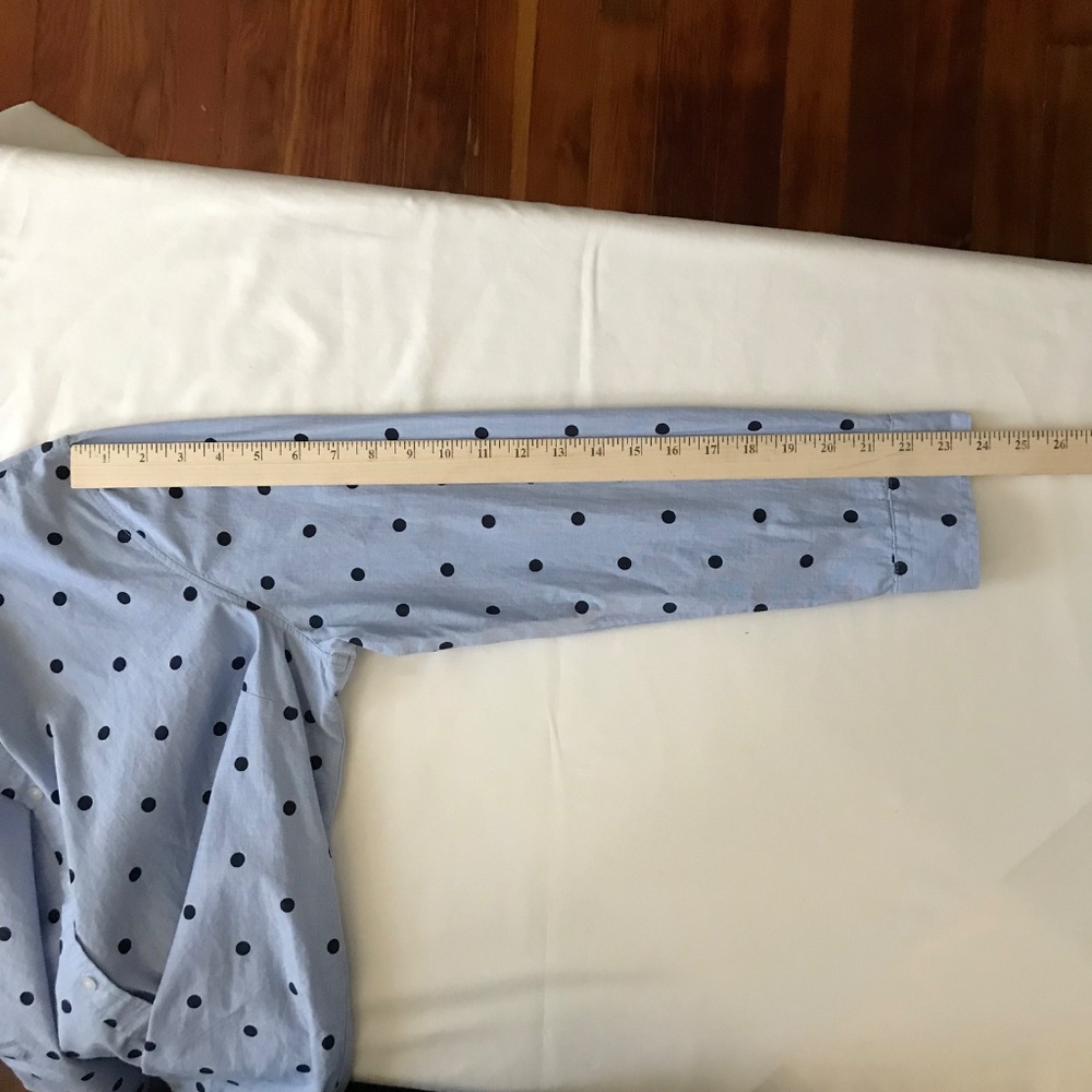 Talbots Blue Polka Dot Blouse - Picture 16 of 16